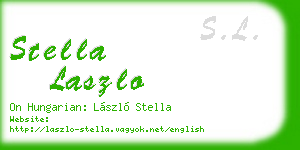 stella laszlo business card