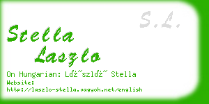 stella laszlo business card